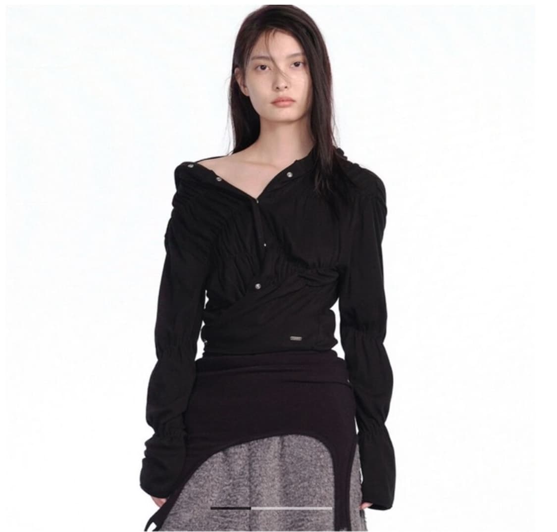 세릭 SHIRRING WRAP HOOD CARDIGAN  상품이미지1