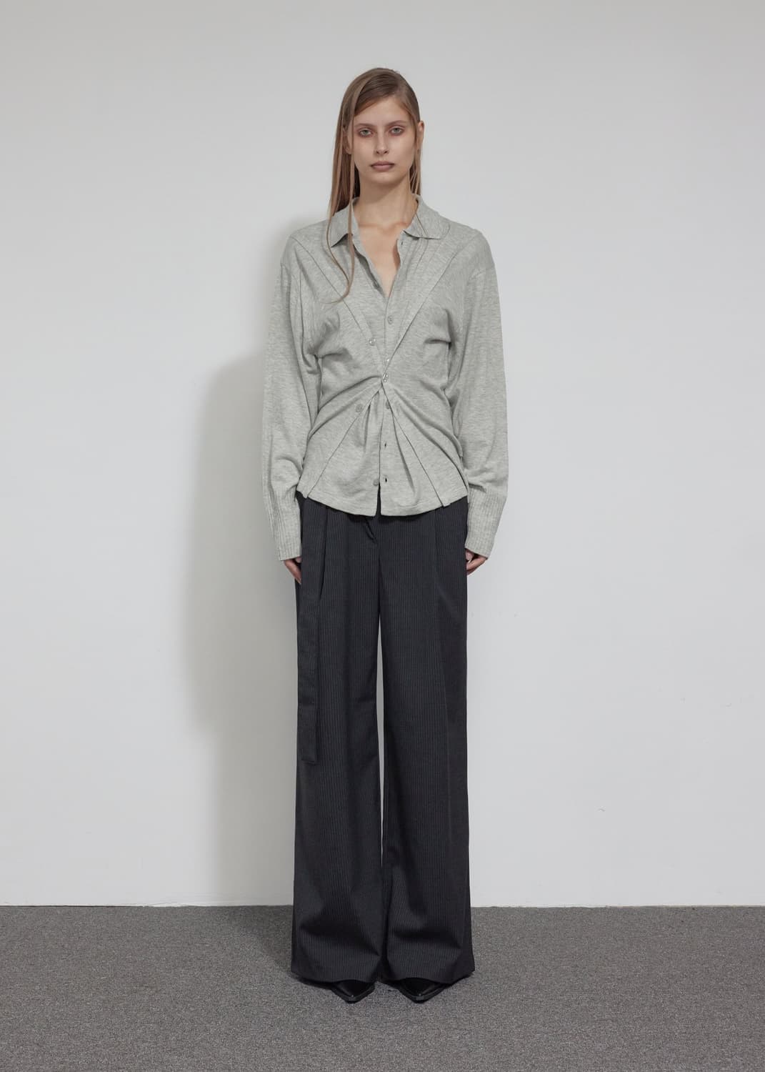 (택o새상품) 보헴서 BUTTONED FIT CARDIGAN MELANG 상품이미지1