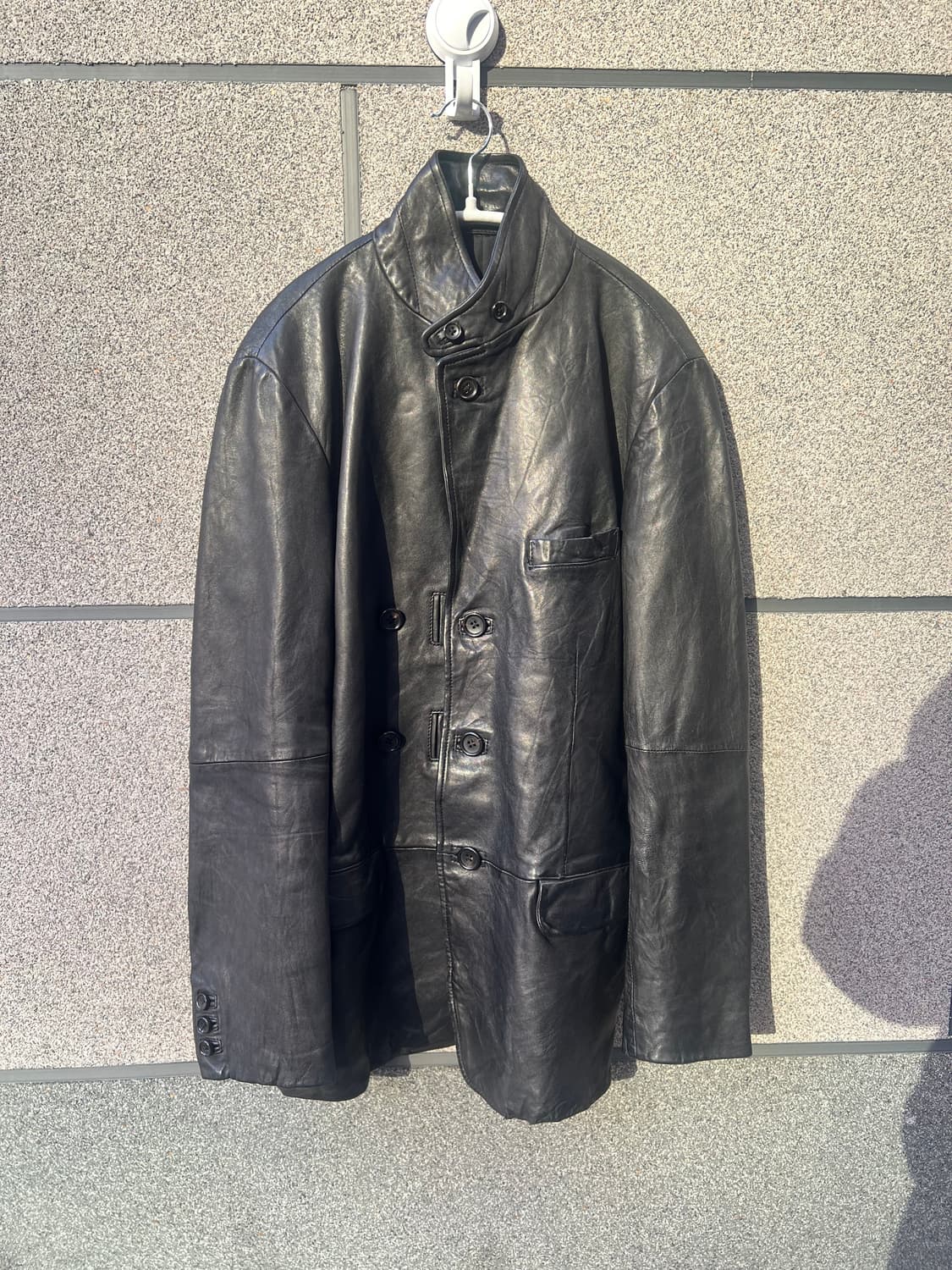 요지야마모토 뿌르옴므 10AW Leather Button Jaket 상품이미지1