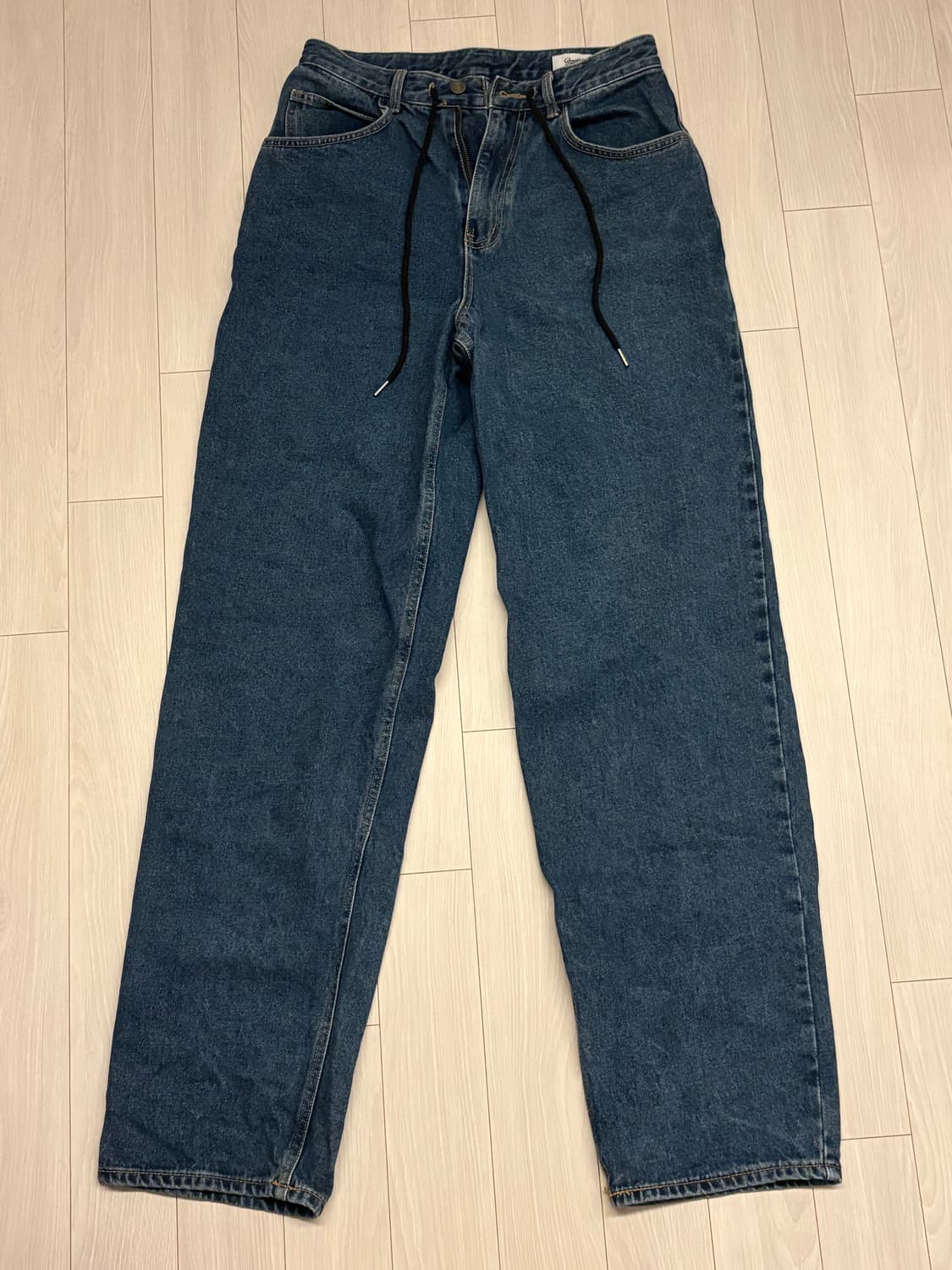 비에스래빗 카펜터 루즈핏 데님 팬츠 딥블루 M 판매합니다 상품이미지1