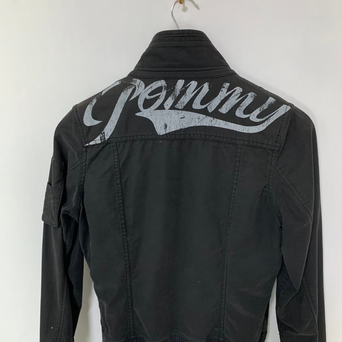 타미힐피거 빈티지 프린팅 00s 야상 밀리터리 포켓 봄버자켓 차콜 상품이미지7