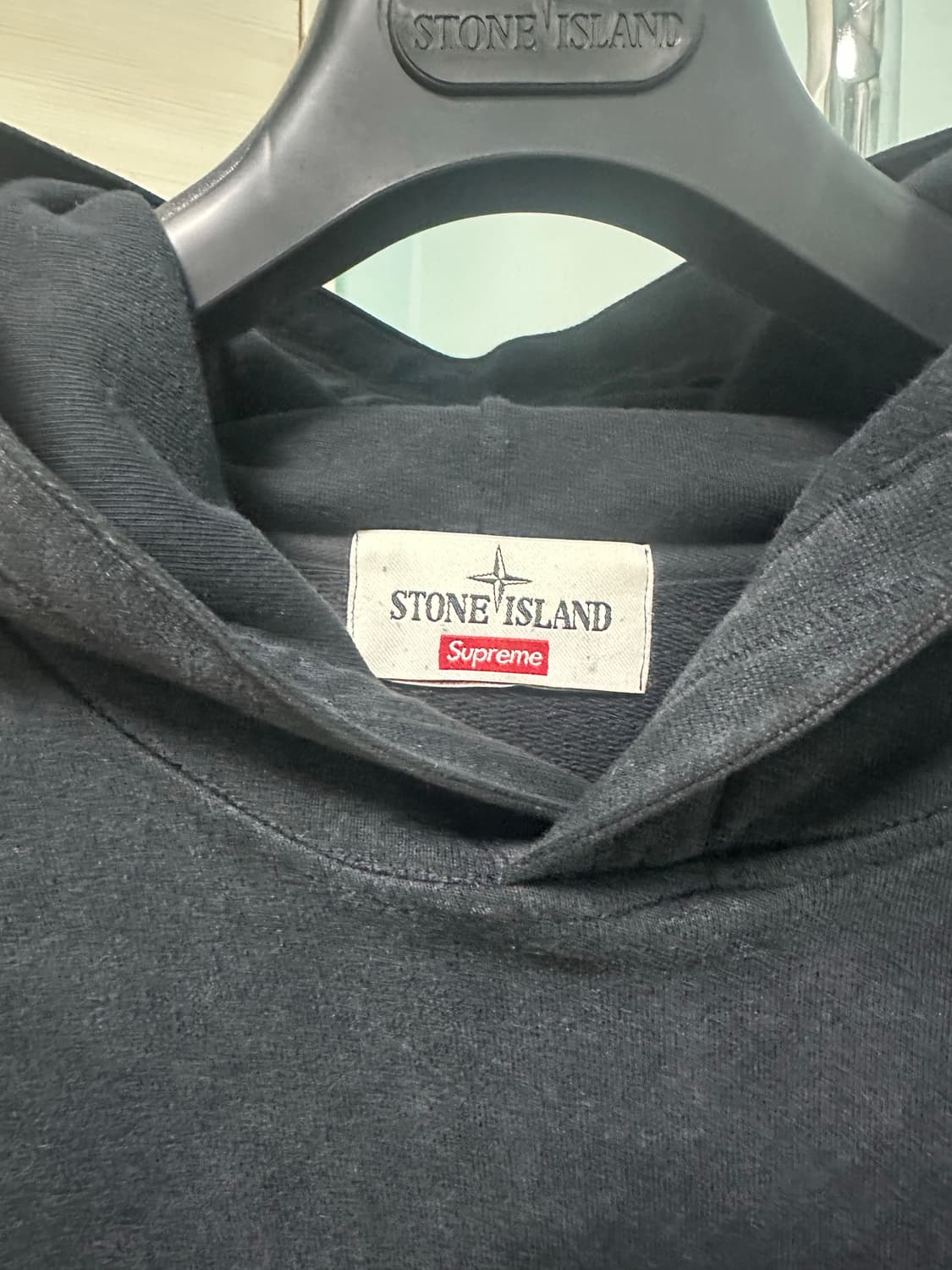 스톤아일랜드X슈프림 콜라보 후드 블랙 L 사이즈 상품이미지2