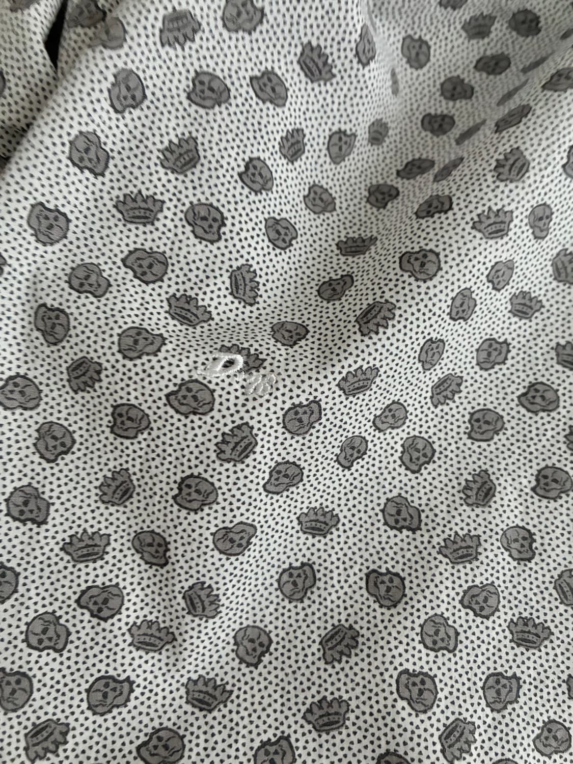 M) 디젤 슬림핏 스컬 패턴 셔츠 그레이 상품이미지6