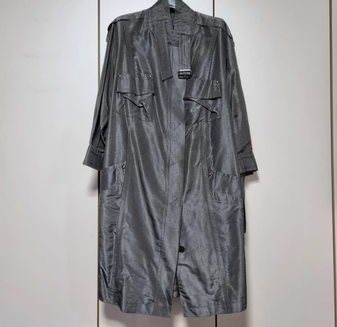 미샤 (MICHAA) 100% 실크 트렌치 코트 55 사이즈 상품이미지1
