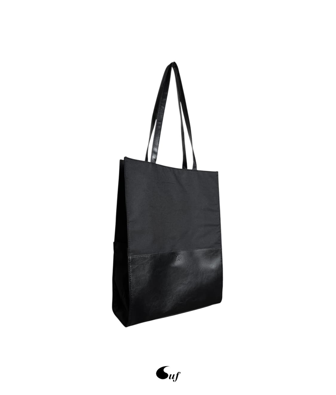 leather panel nylon tote bag 상품이미지1