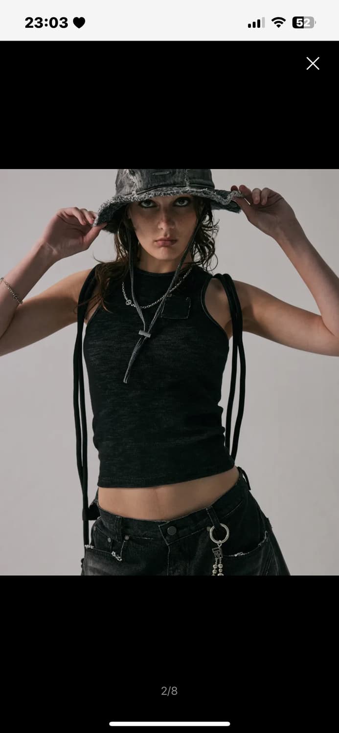 트리밍버드 Washed Pocket Sleeveless Charcoal 상품이미지3