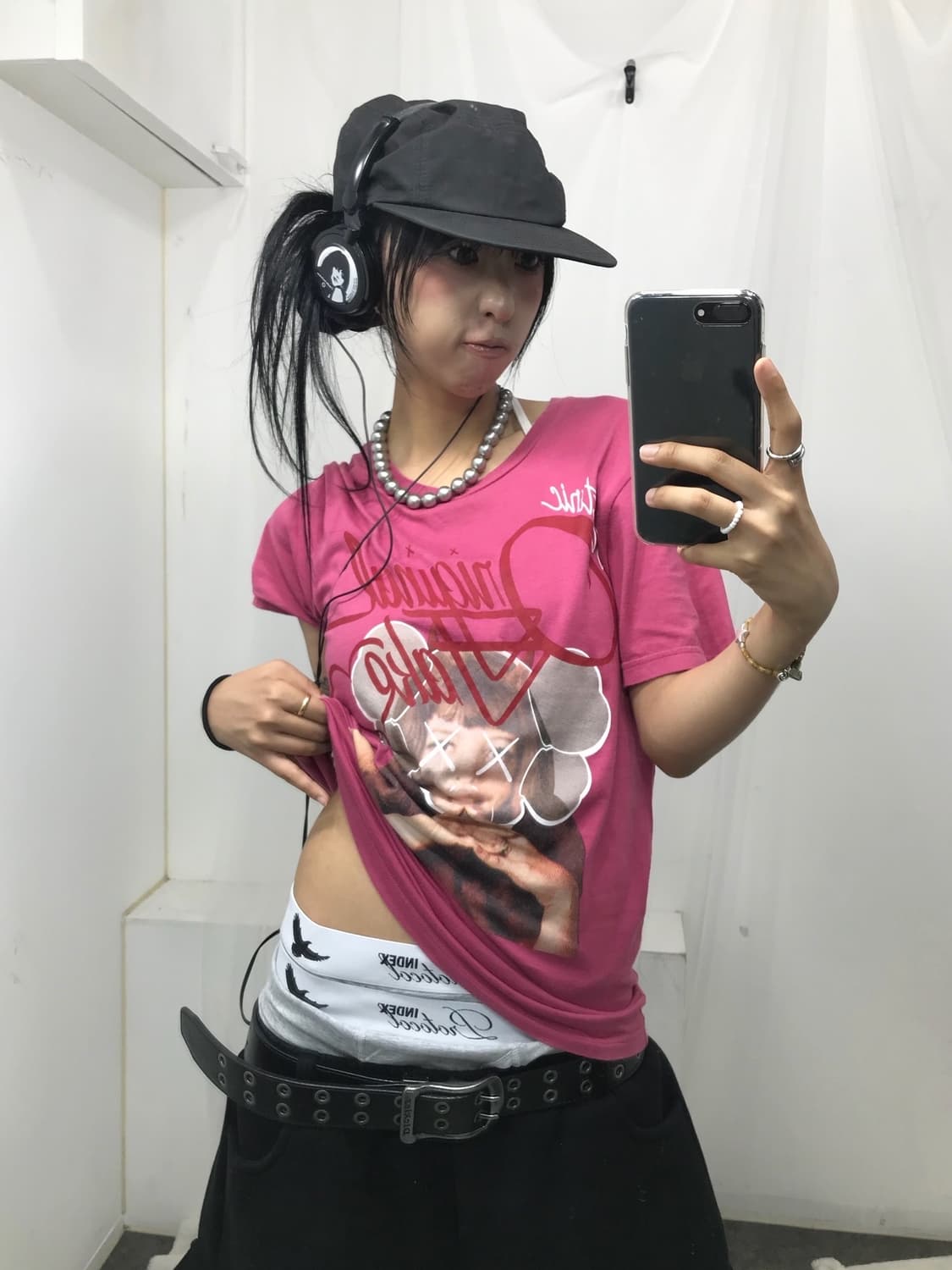 < Hysteric Glamour Pink !!! T-shirt > 상품이미지7
