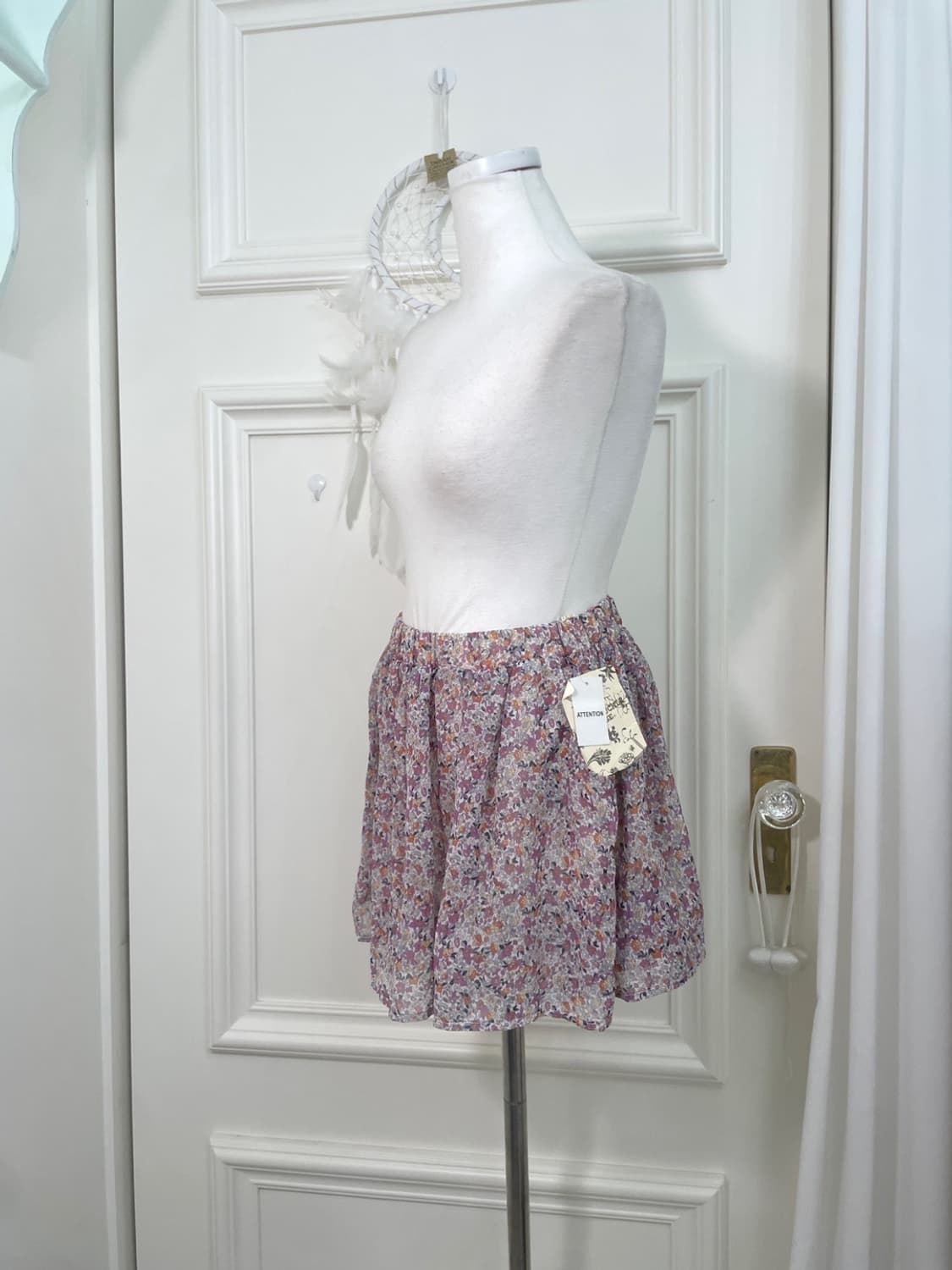 purple flower pocket chiffon banding min 상품이미지2