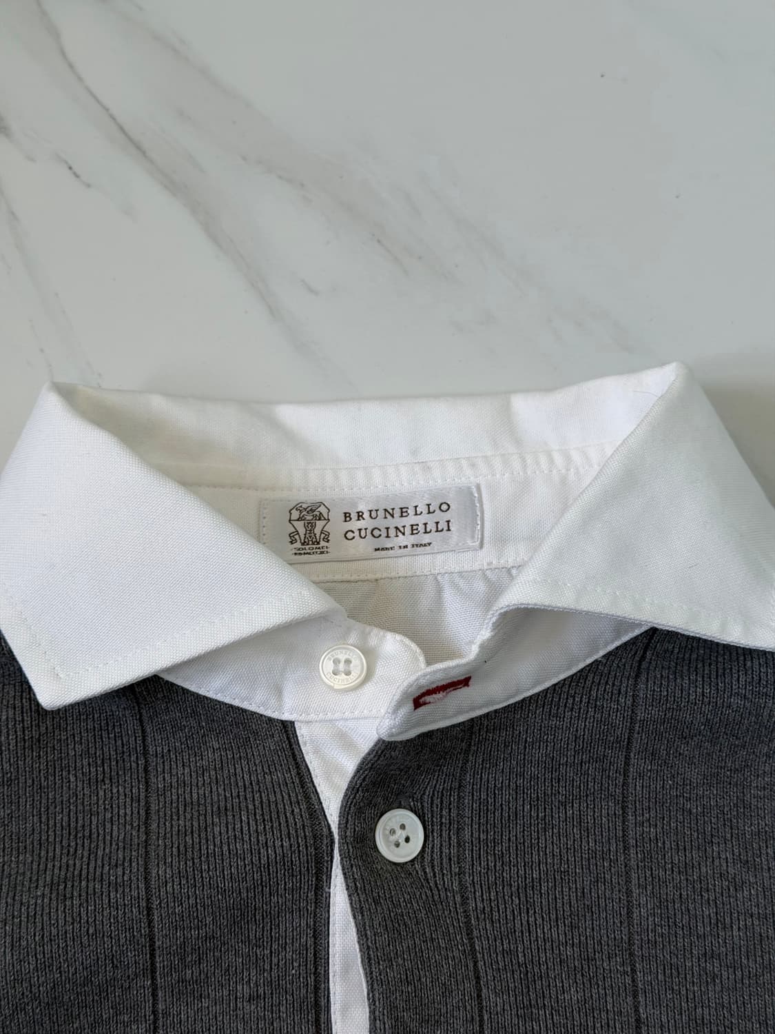 브루넬로 쿠치넬리 시그니처 로고 폴로 니트셔츠 M 상품이미지2