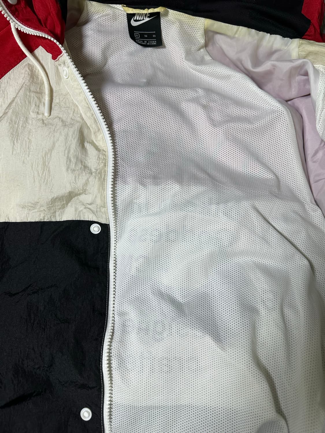 나이키 바람막이 자켓 레드/블랙/아이보리 상품이미지5