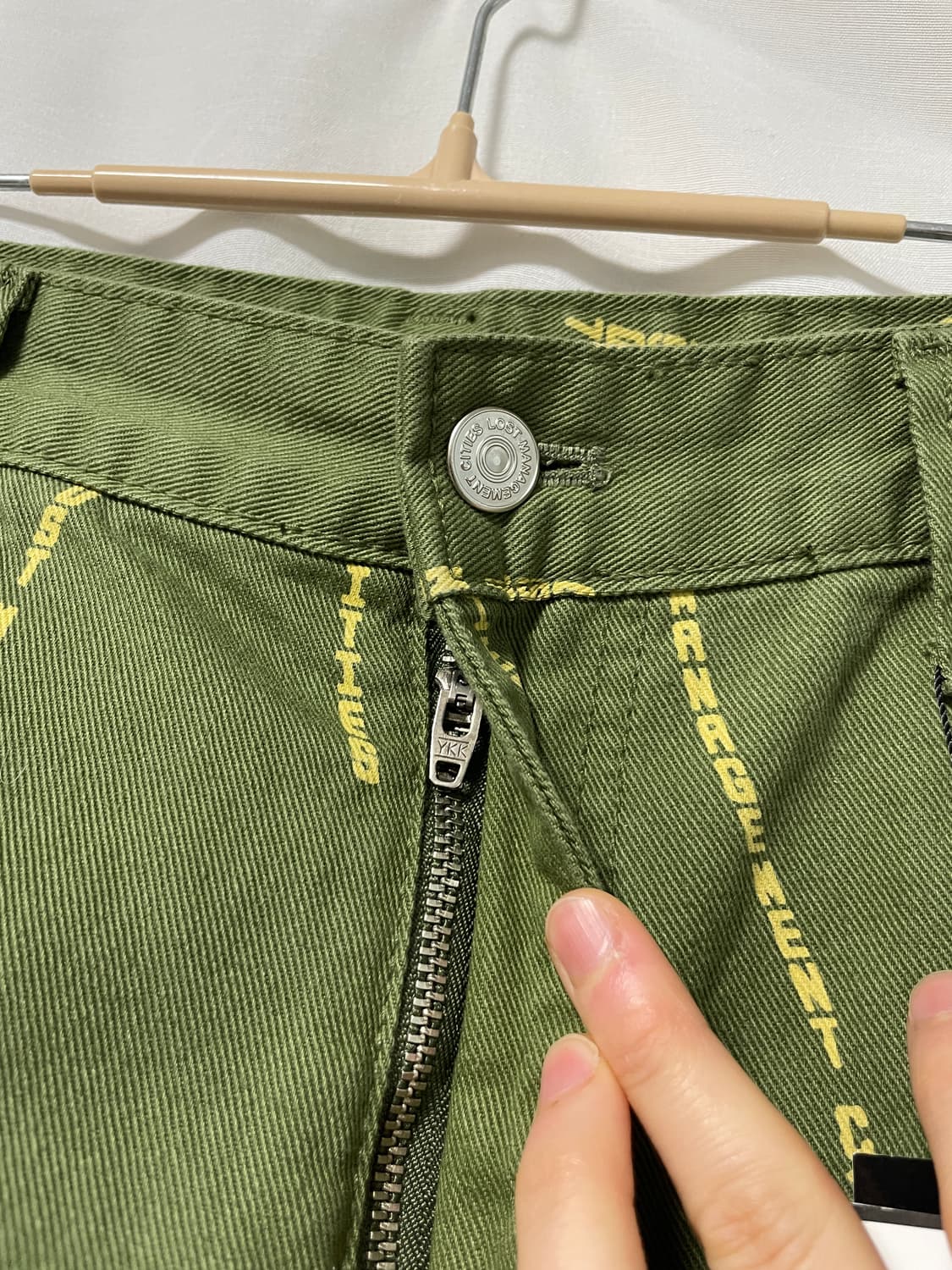 새상품) LMC 엘엠씨 프린팅 카펜터 트윌코튼 워크팬츠 데님팬츠. 그린 상품이미지5