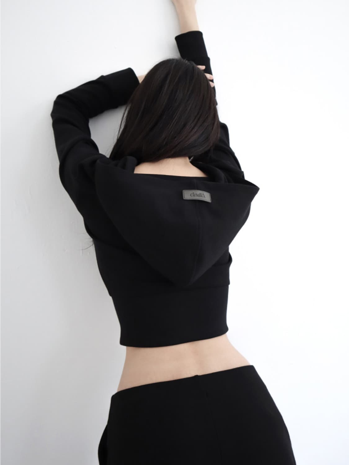 클라따 버튼 투웨이 집업 블랙 상품이미지2