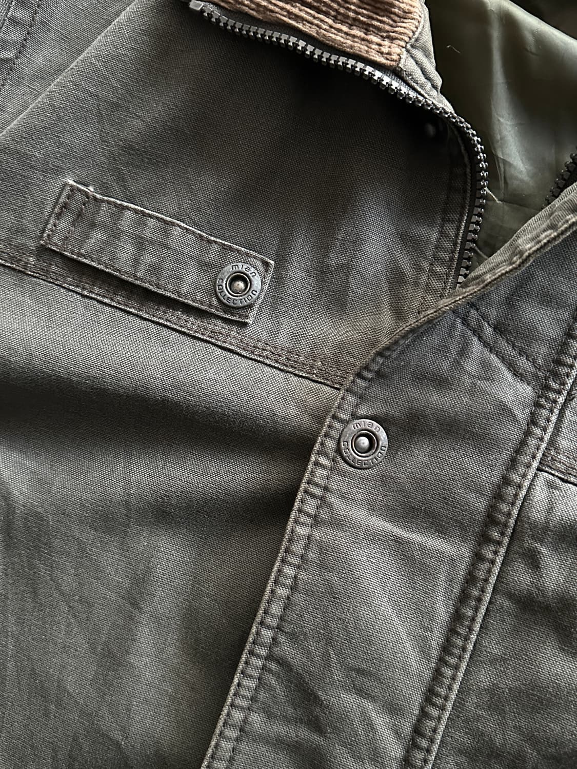 올리브 워싱 캔버스 헌팅 자켓 상품이미지4