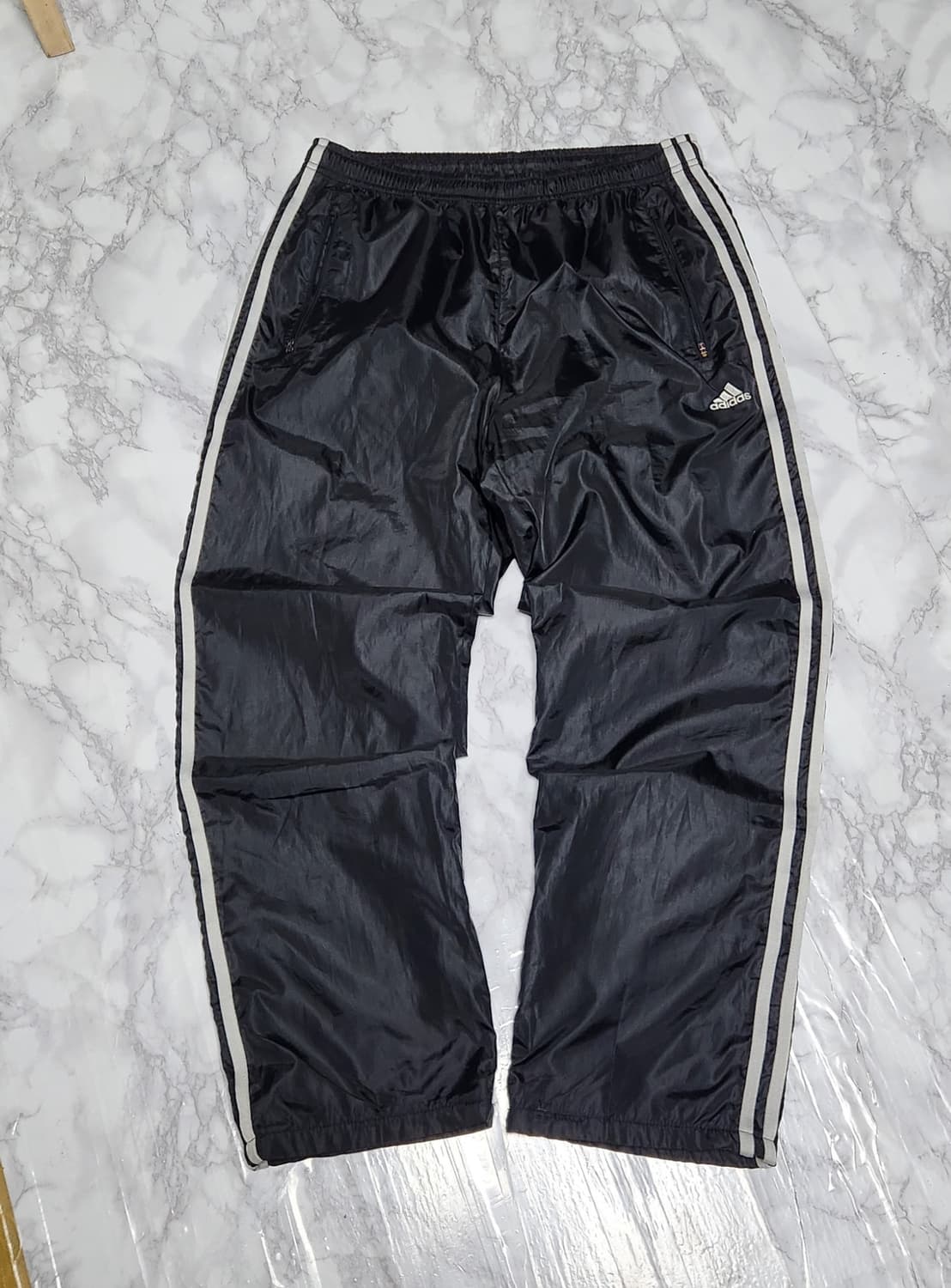 아디다스 삼선 트랙팬츠 바람막이 블랙 와이드 바지 상품이미지3