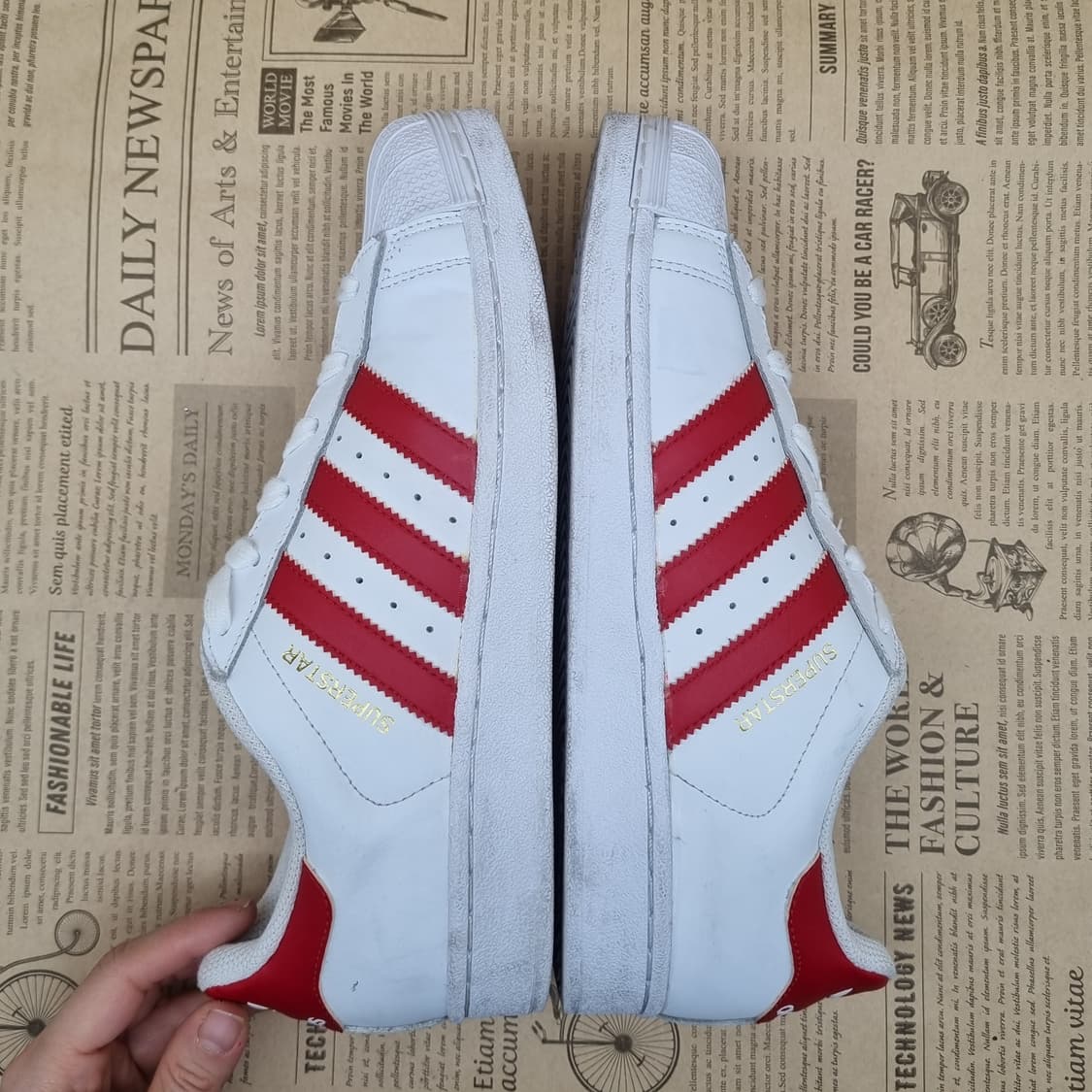 아디다스 슈퍼스타 흰빨 스니커즈 250 상품이미지5