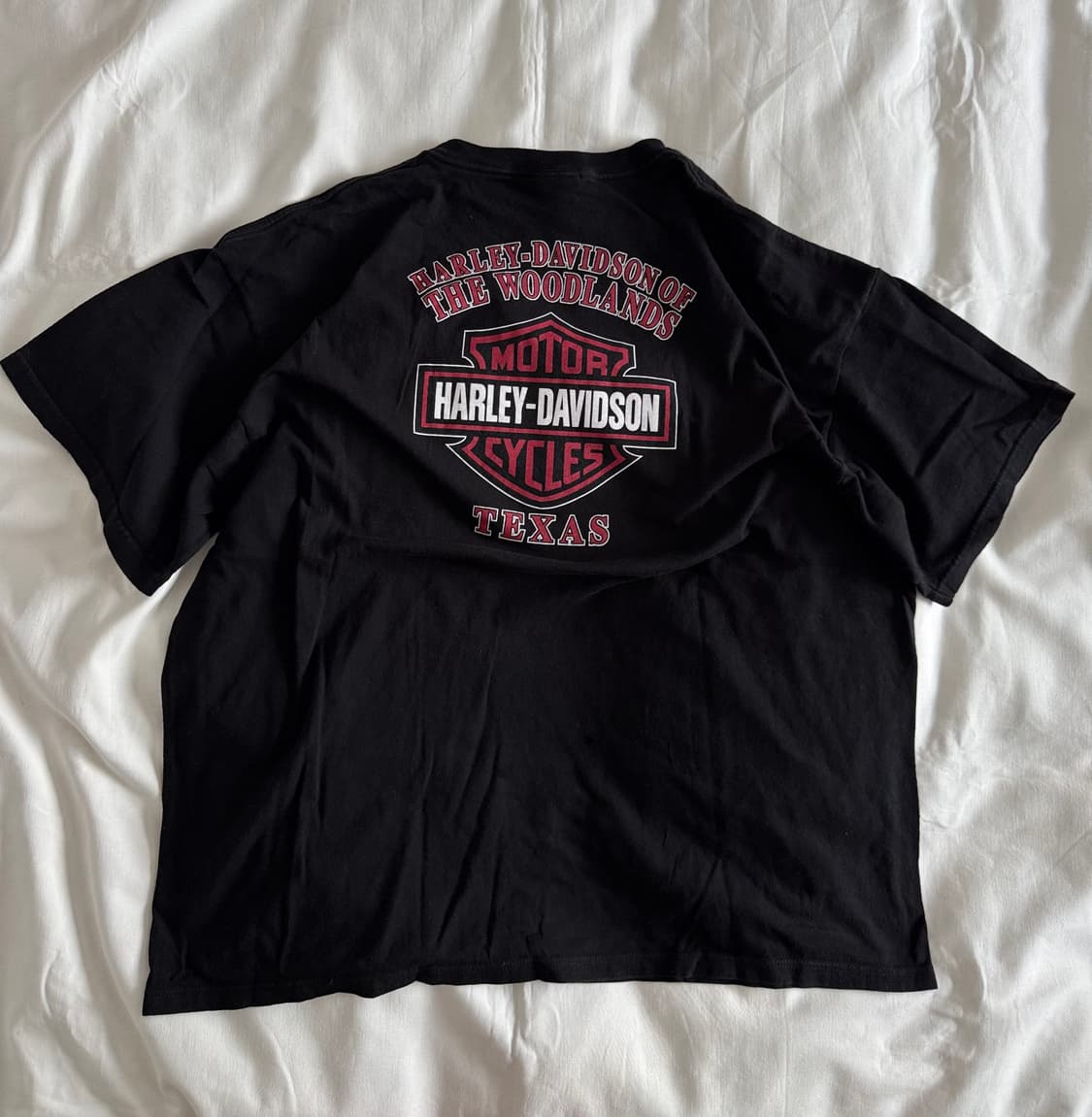 [XXL] 90s-00s 빈티지 할리데이비슨 flag 로고 티셔츠 상품이미지4