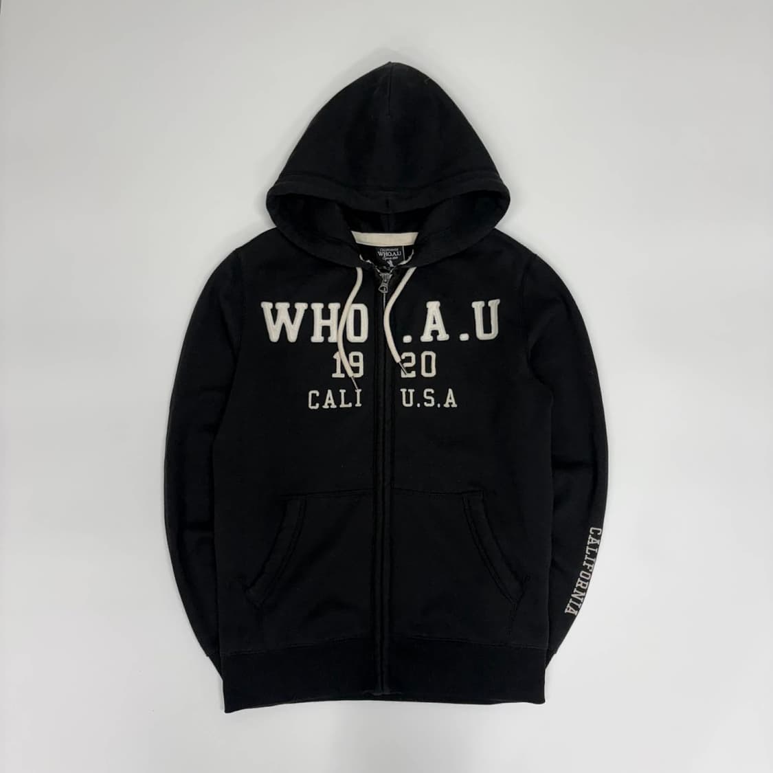 후아유 y2k 여리핏 블랙 후드집업 희귀져지(S) 상품이미지2