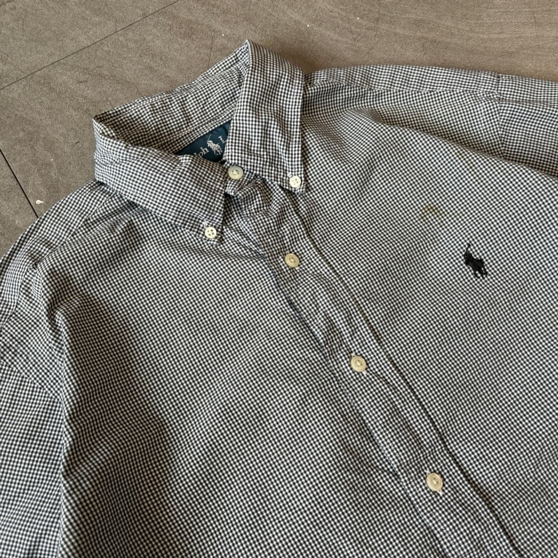 폴로 정품 클래식 로고 체크 셔츠 상품이미지2