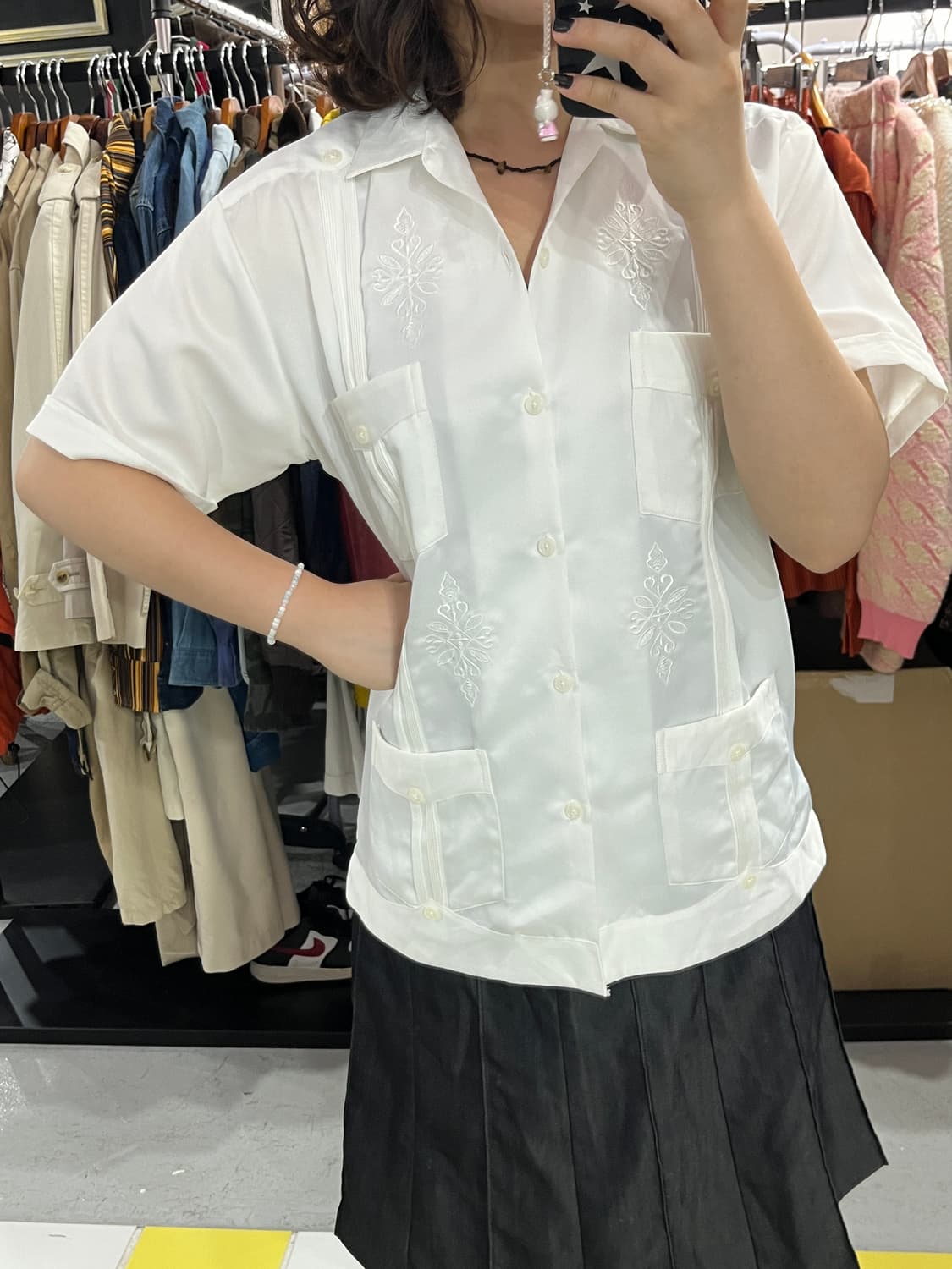 Guayabera shirts (쿠바 셔츠) 여성m 상품이미지3
