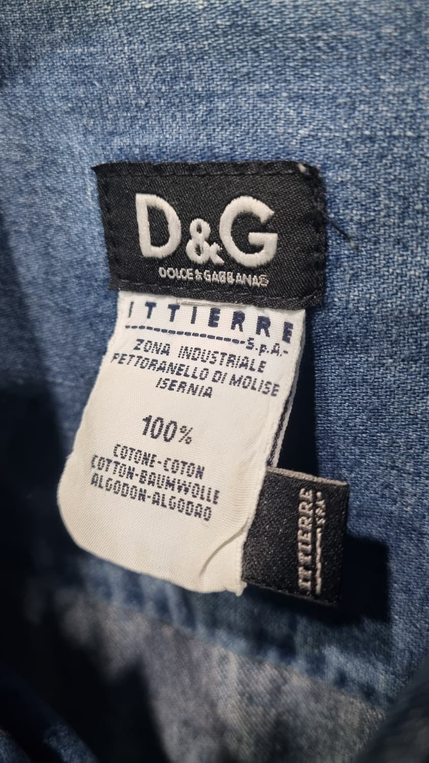 돌체엔가바나 올드스쿨 데님셔츠 100~105 상태좋음 상품이미지4