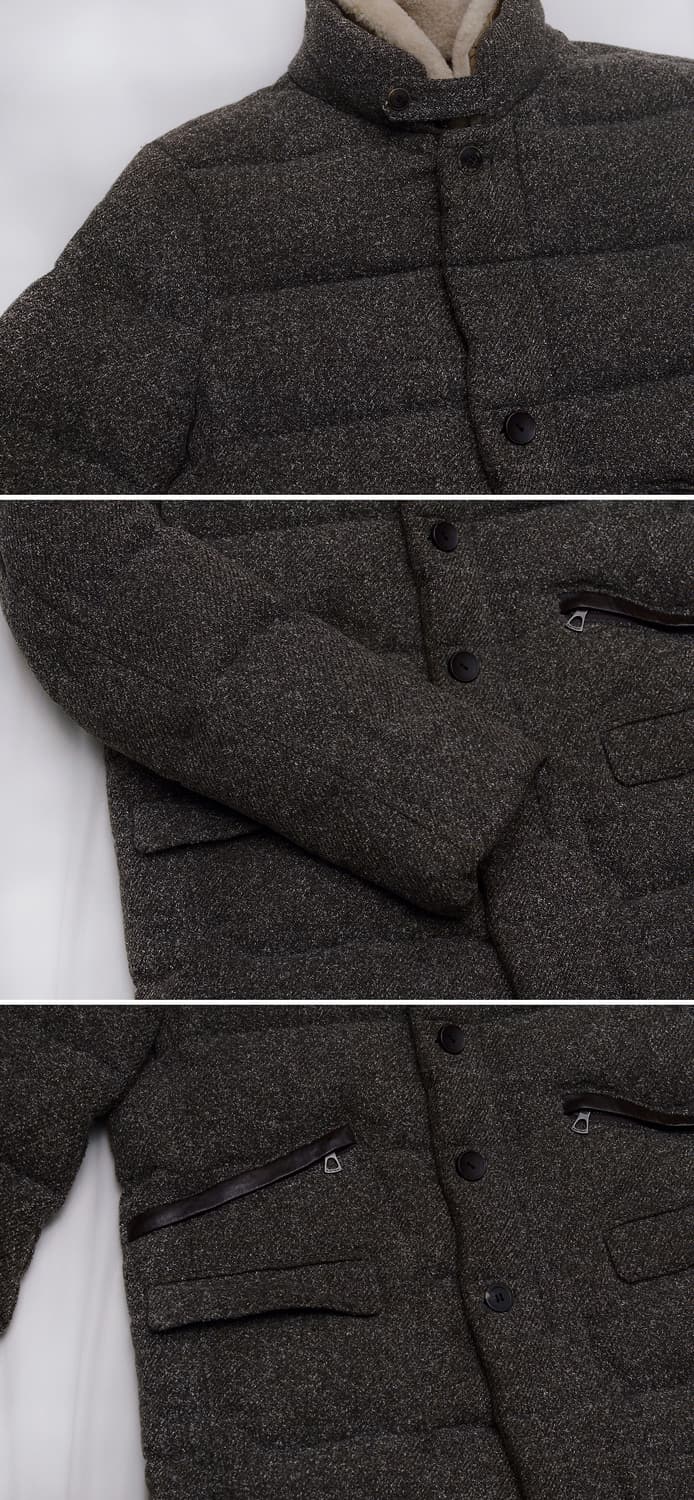 시리즈 (series) 라파예트 양털카라 트위드 다운패딩 자켓 (100) 상품이미지8