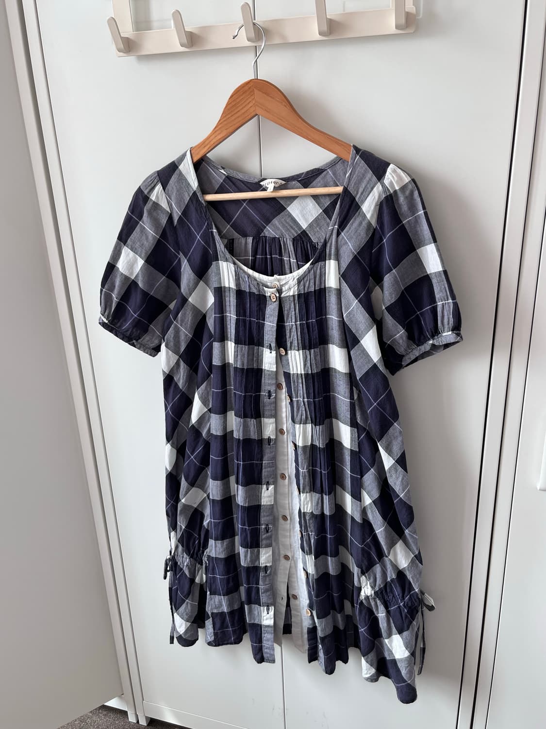 산칸사온 3can4on 체크 바선생 레이어드 원피스 상품이미지7