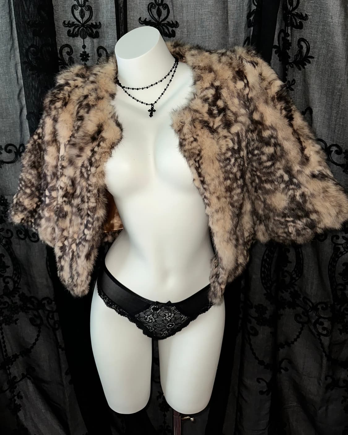 rabbit fur short jacket 상품이미지2