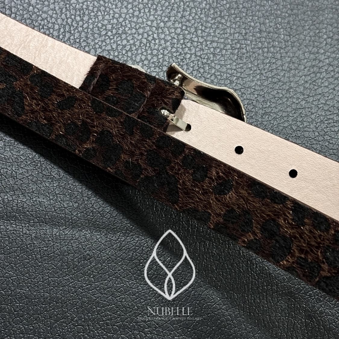 🌗 Leopard western belt / 호피 송치털 웨스턴 벨트 상품이미지5