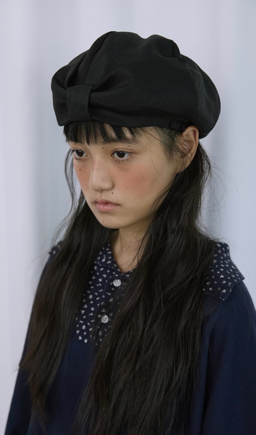 호쿠스포쿠스 리본 블랙 베레모 상품이미지1