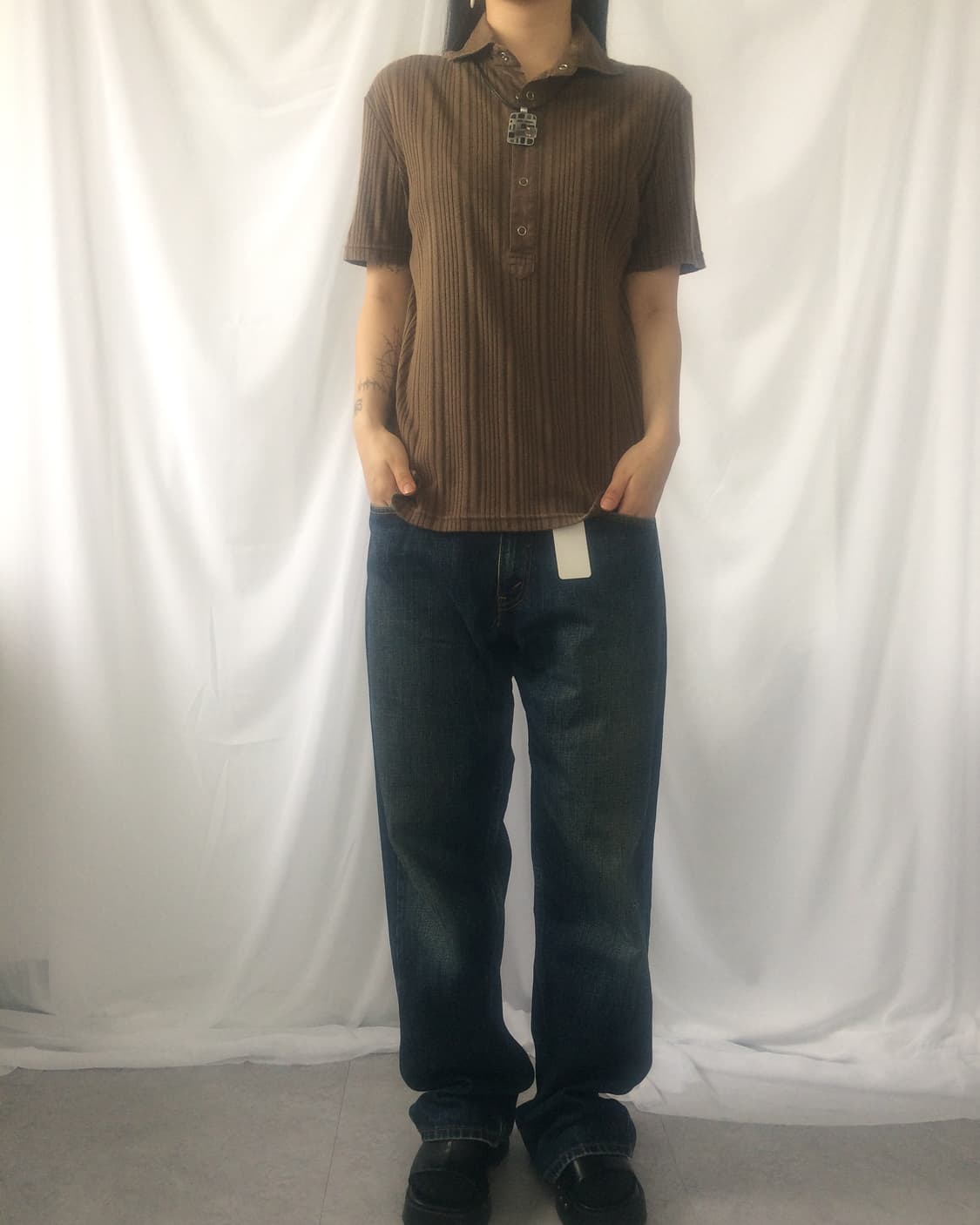 Collar ribbed t shirt 상품이미지6