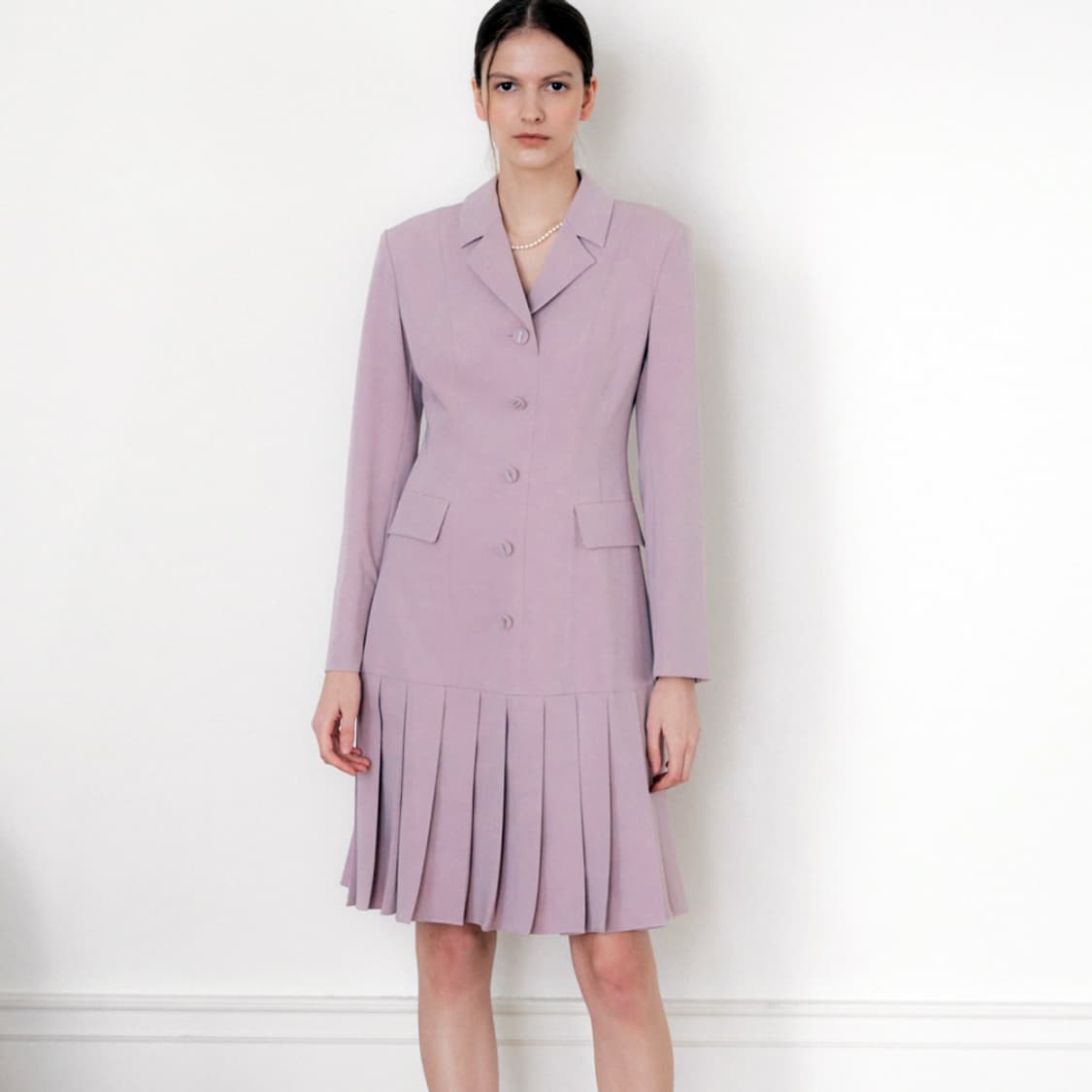 오떼뜨(octette) 플리츠 테일러드 원피스 55 새상품 상품이미지1