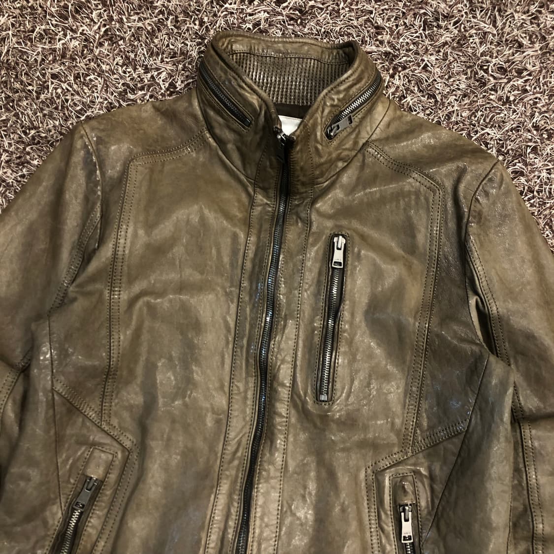 앤드지 양가죽 바이커 래더 가죽 자켓 상품이미지2