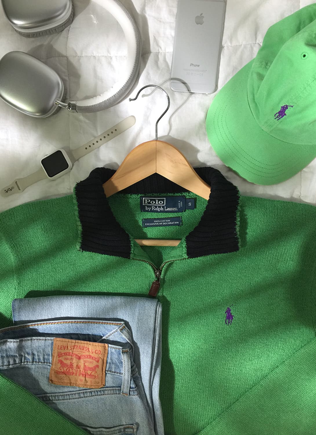 (MAN) 폴로랄프로렌 반집업 니트스웨터 L 상품이미지1