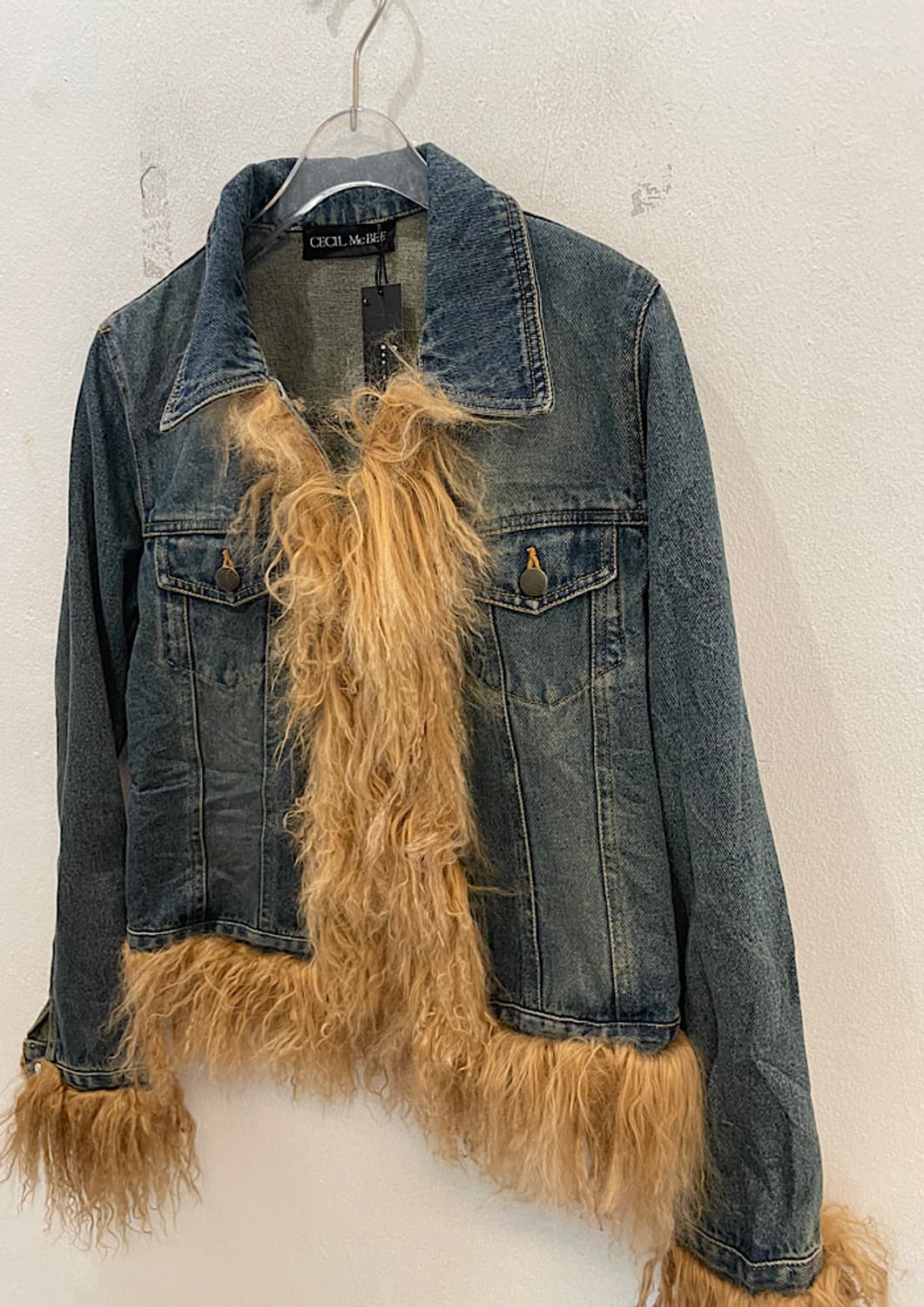 빈티지 퍼 데님 자켓  상품이미지2