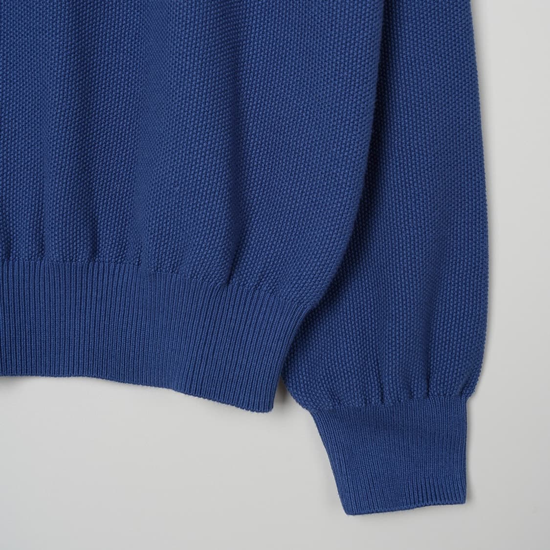 인더로우 코튼 실크 니트 폴로 블루 3사이즈 상품이미지4