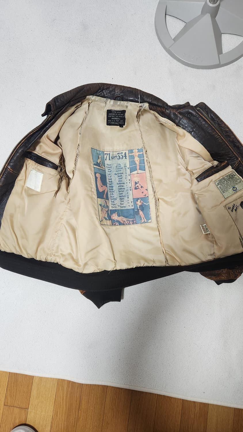 아비렉스 50주년한정판 가죽 A2 항공 점퍼 자켓 xs 100 상품이미지8