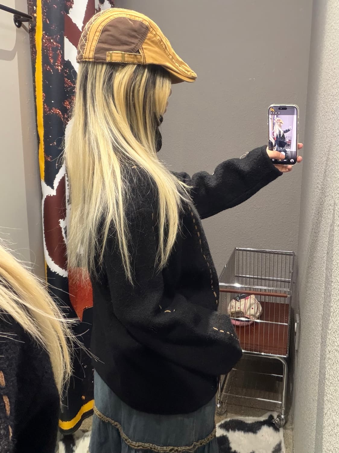 빈티지 스티치 울 자켓 상품이미지3