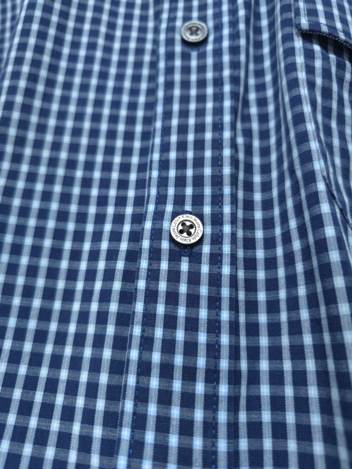 캘빈클라인 진 견장 디테일 블루 체크 셔츠 (105~110) 상품이미지6