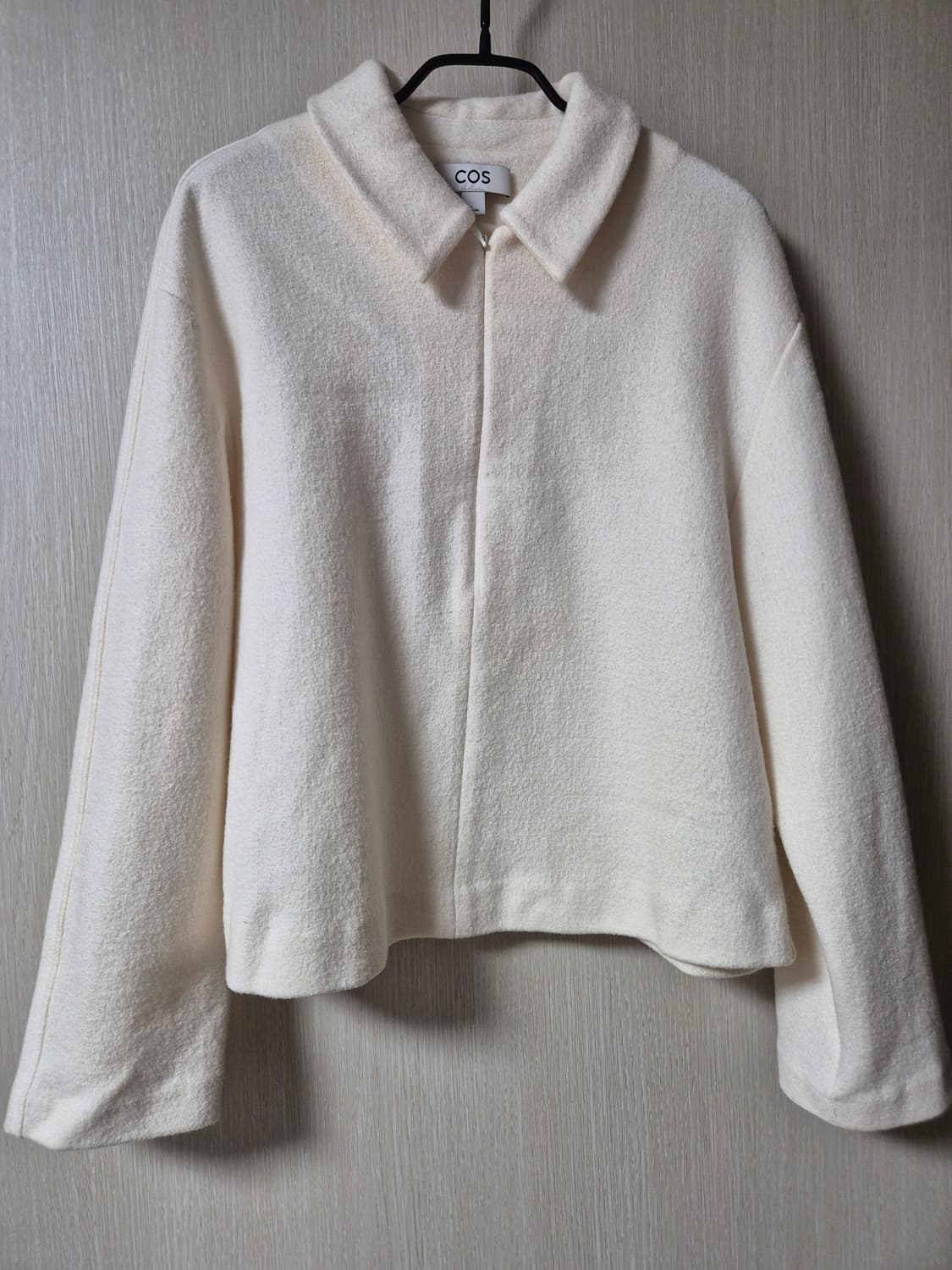 COS 코스  반집업 아이보리 울 자켓 S 신형 상품이미지1