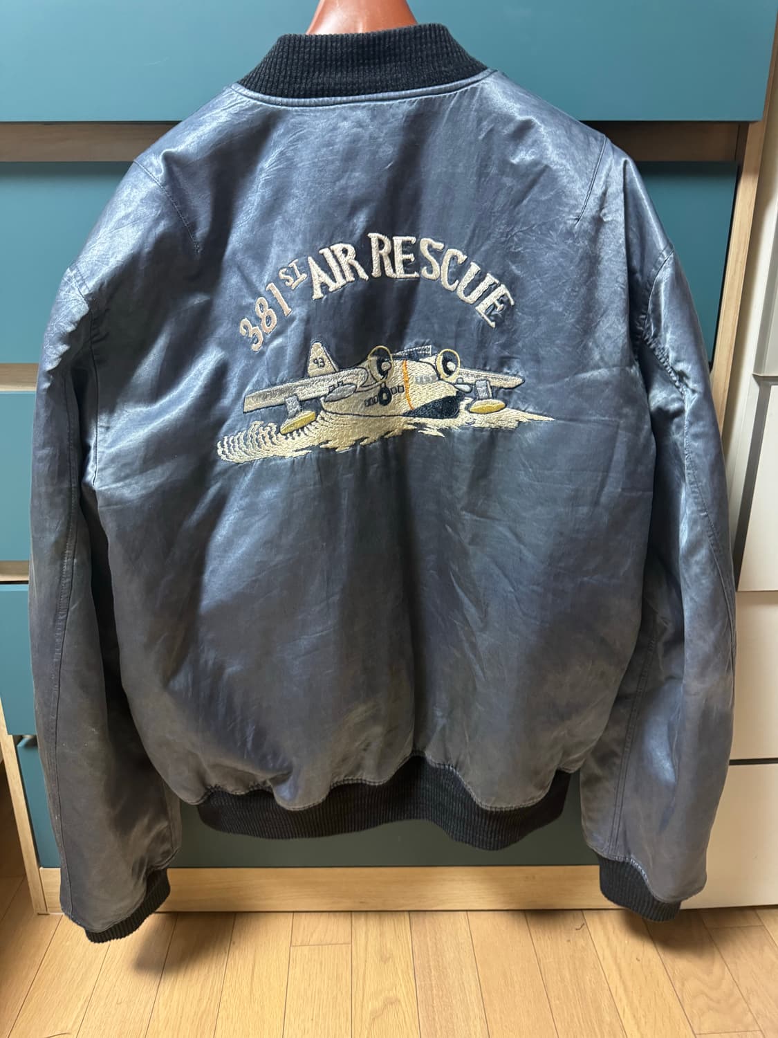 RRL 임브로이더 새틴 플라이트 재킷 xxl 상품이미지7