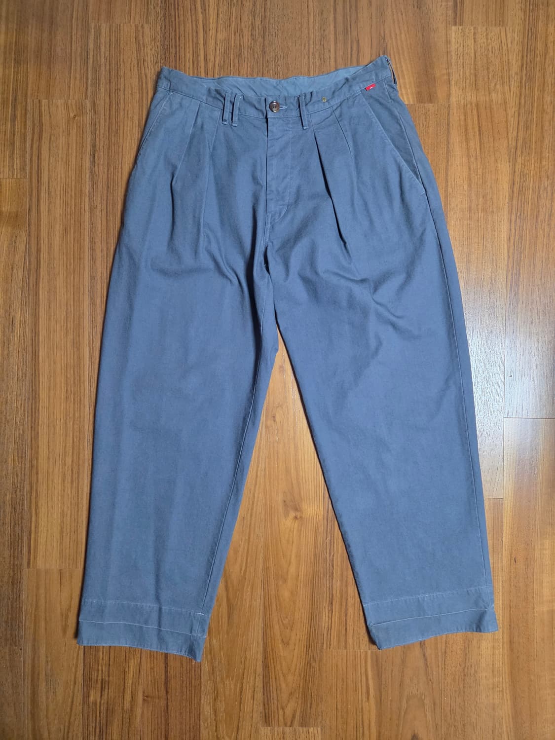 Anachronorm 블루 그레이 핀턱 와이드 팬츠 상품이미지1