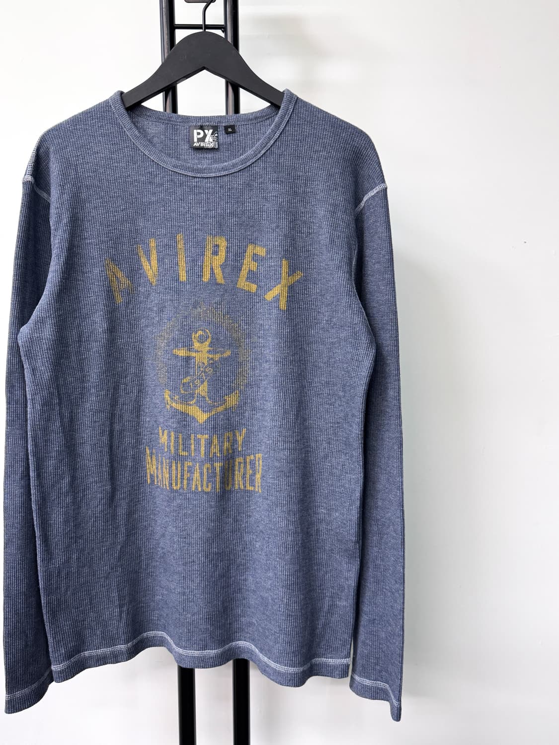 아비렉스 U.S 네이비 와플 롱슬리브 상품이미지2