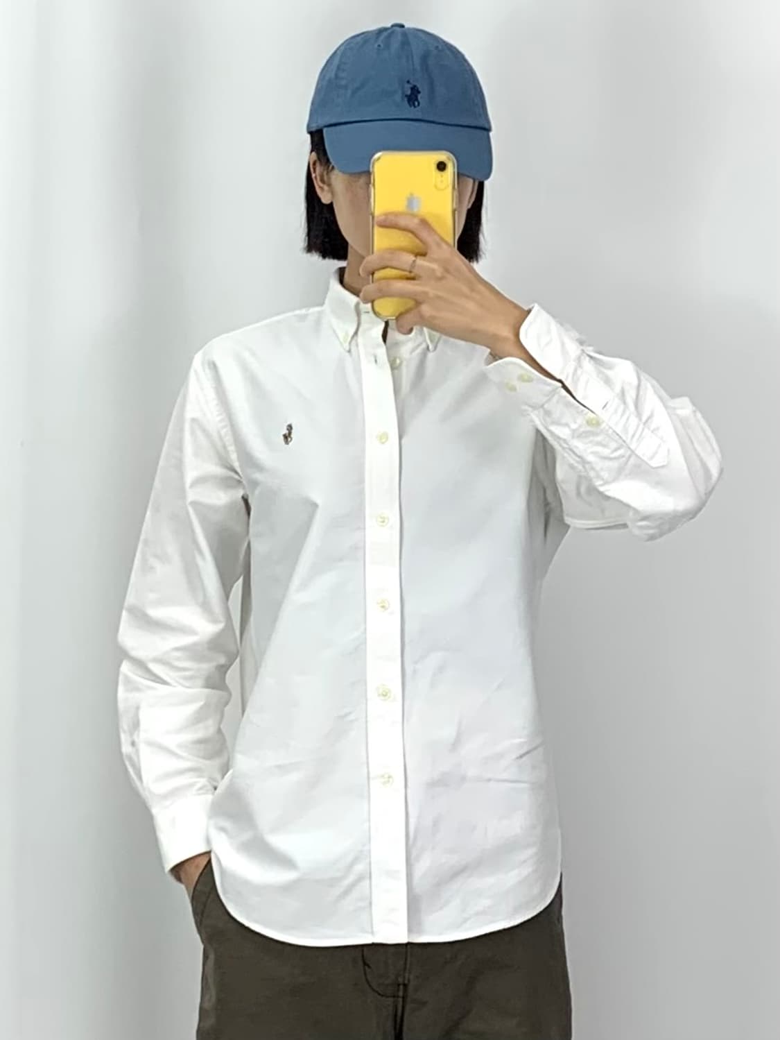 [L]POLO 화이트 여성 옥스포드 긴팔셔츠  상품이미지2