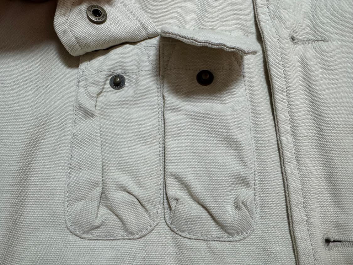 코닥 레시피 안감형 가먼트워싱 코튼 자켓 IVORY (M) 상품이미지4