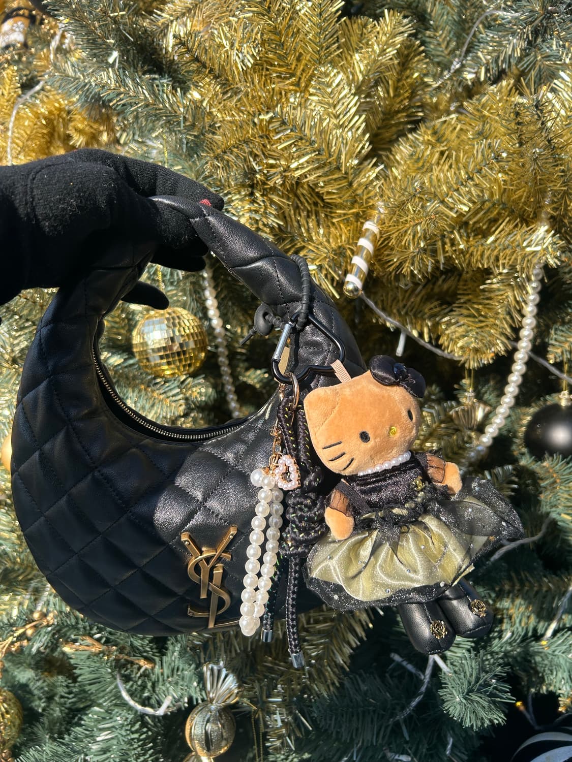 (24)롱다리키티 커스텀키링_ 🖤블랙 시스루 샤 원피스 상품이미지7