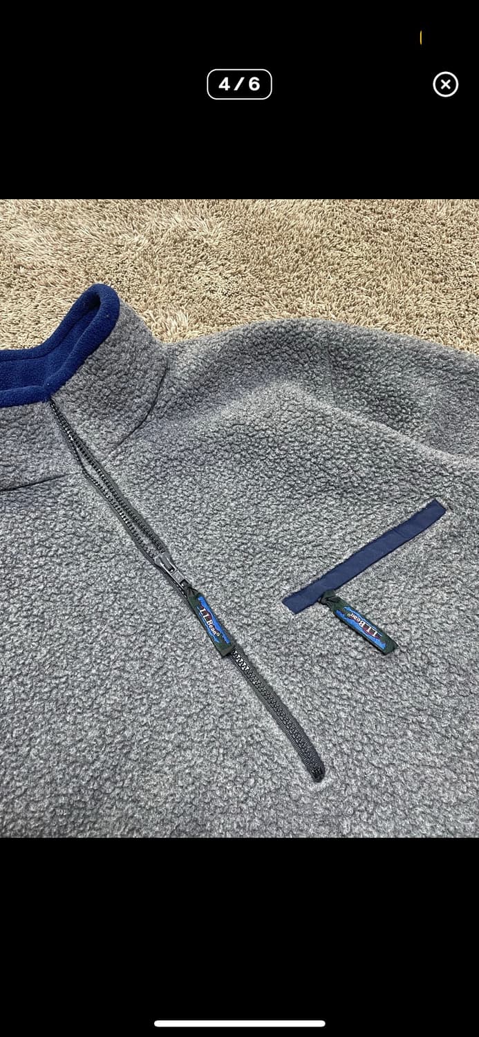 90‘s ll bean 하프집업 후리스  상품이미지3