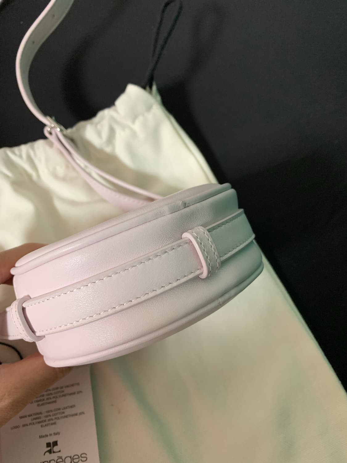 꾸레쥬 리에디션 서클 크로스 미니백 (정품) 핑크 상품이미지6