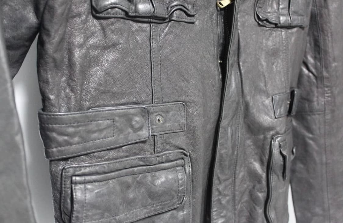 00s vtg 램스킨 레더 자켓 상품이미지5