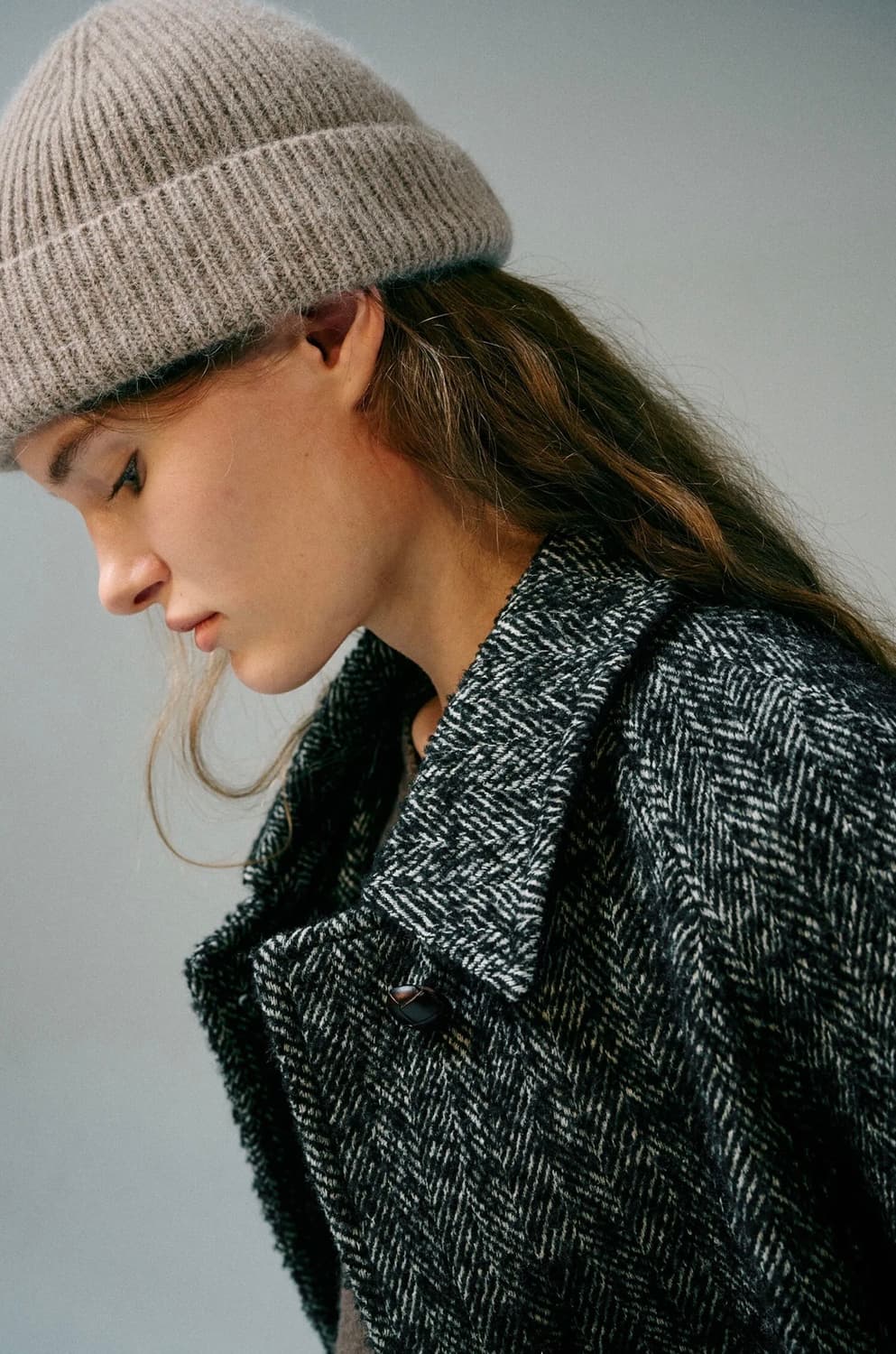 샵레터 LETTER 알파카 헤링본 코트 상품이미지7