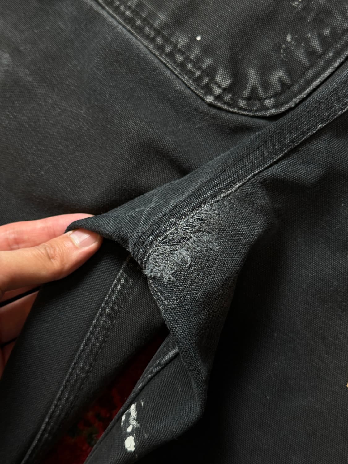 OG USA Made 칼하트 B01 더블니 블랙 칼하트 썩블니 카펜터 상품이미지10